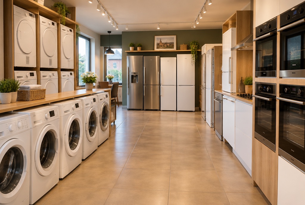 Wasmachines, koelkasten en ovens in de winkel